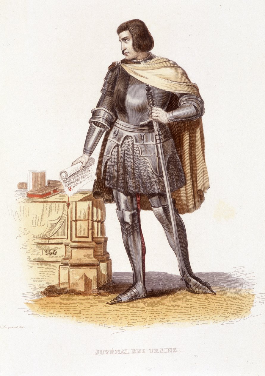 Jean Juvenal (eller Jouvenel) des Ursins (1360 - 1431), fransk magistrat - i "Le Plutarque francais" Ed. Mennechet af Unknown artist
