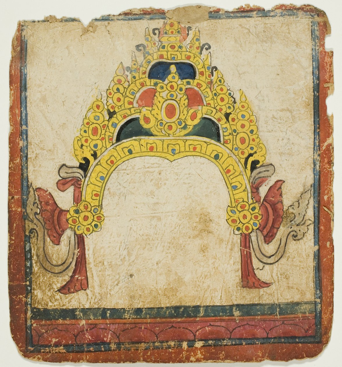 Juvelbesat rituel krone, fra et sæt indvielseskort (Tsakali) af Unknown artist
