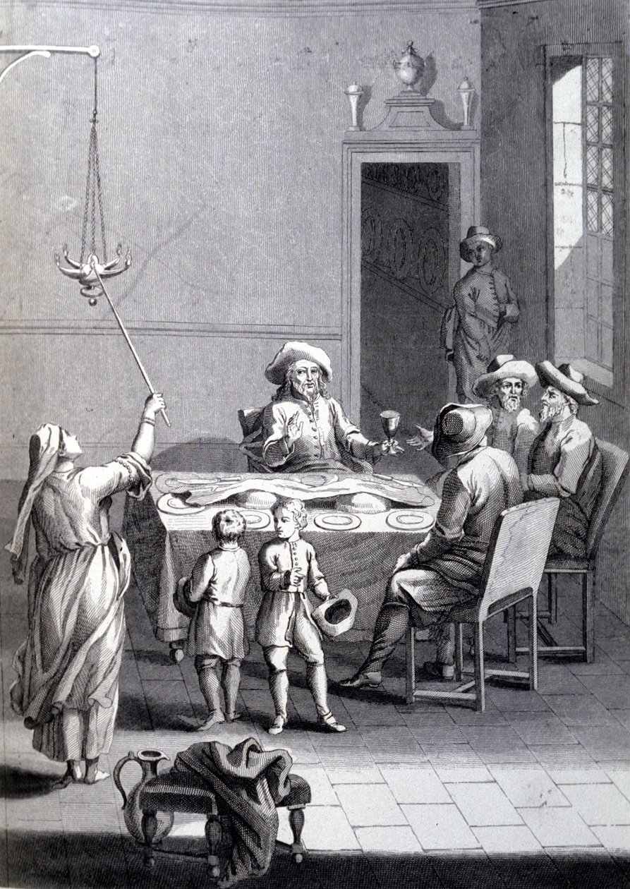 Jødisk sabbat (sabbat, sabbat eller sabbat eller sabbat). af Unknown artist