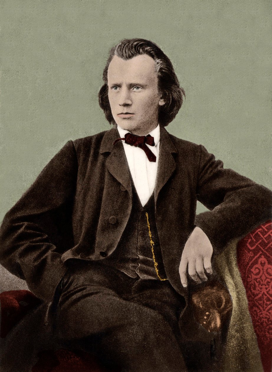 Johannes Brahms (1833-1897), tysk komponist - af Unknown artist