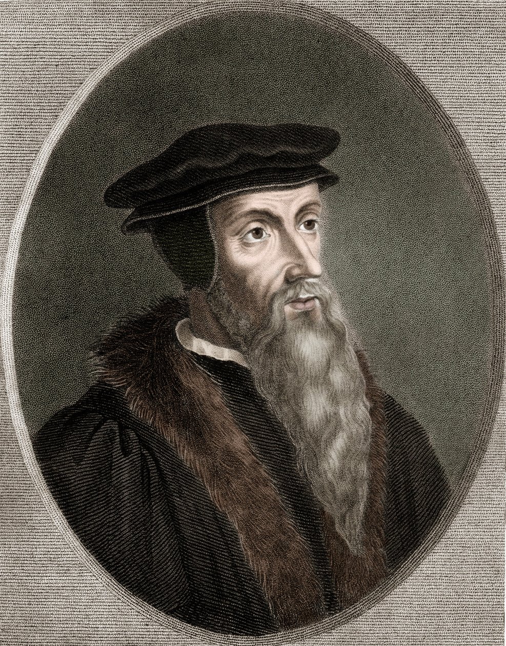 John Calvin - Jean Calvin 1509-1564 - gravering - 1800-tallet af Unknown artist