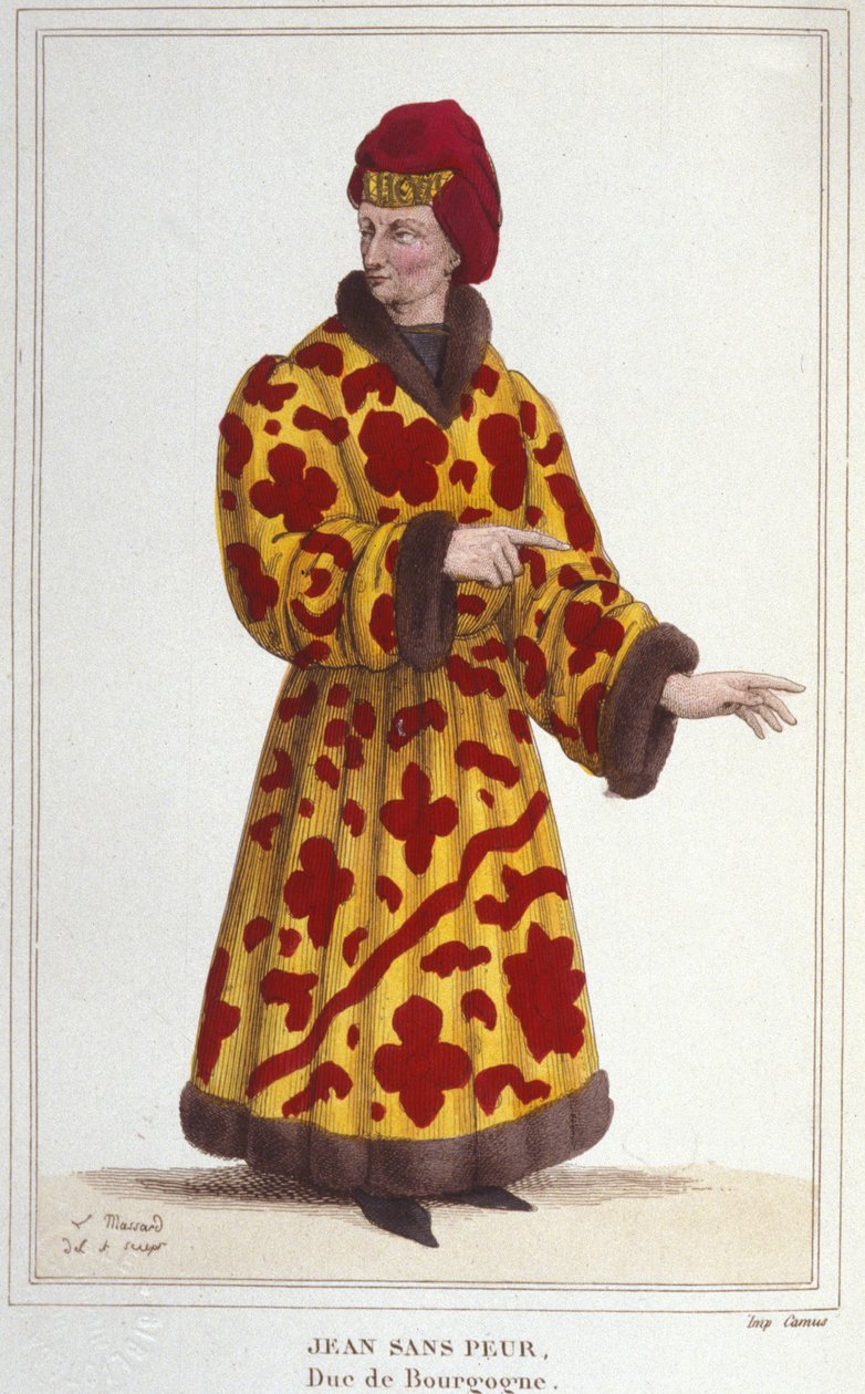 Johannes uden frygt (1371-1419), hertug af Bourgogne. Stik af 1830 af Unknown artist