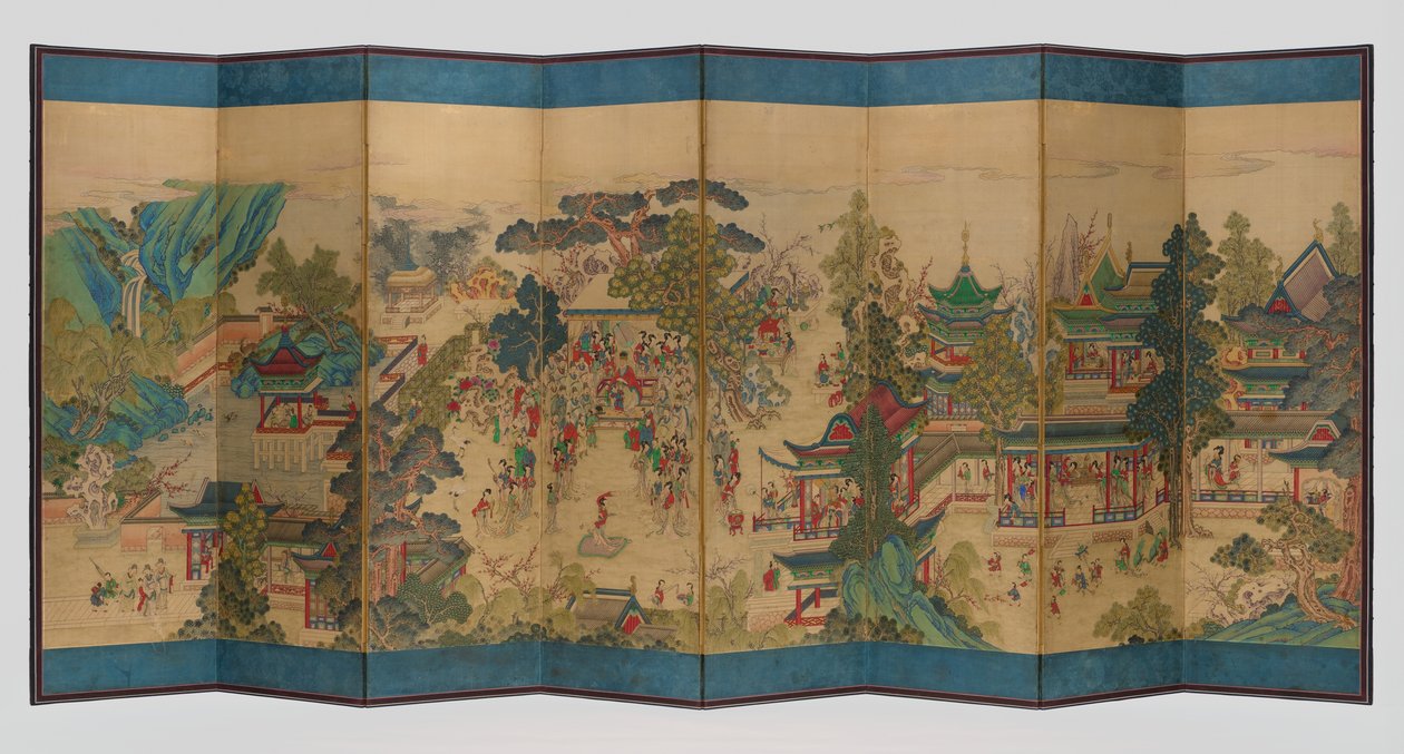 Guo Ziyis glædelige festmåltid (곽분양행락도) af Unknown artist