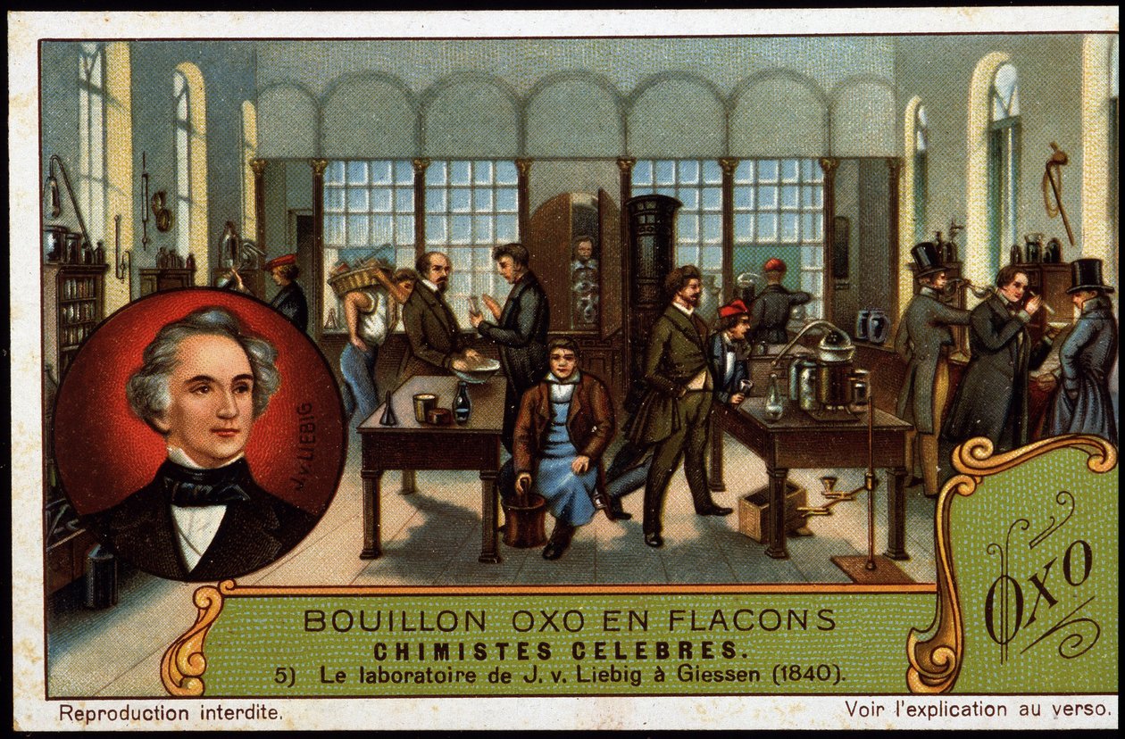 Justus von Liebigs laboratorium i Giessen (1840) af Unknown artist