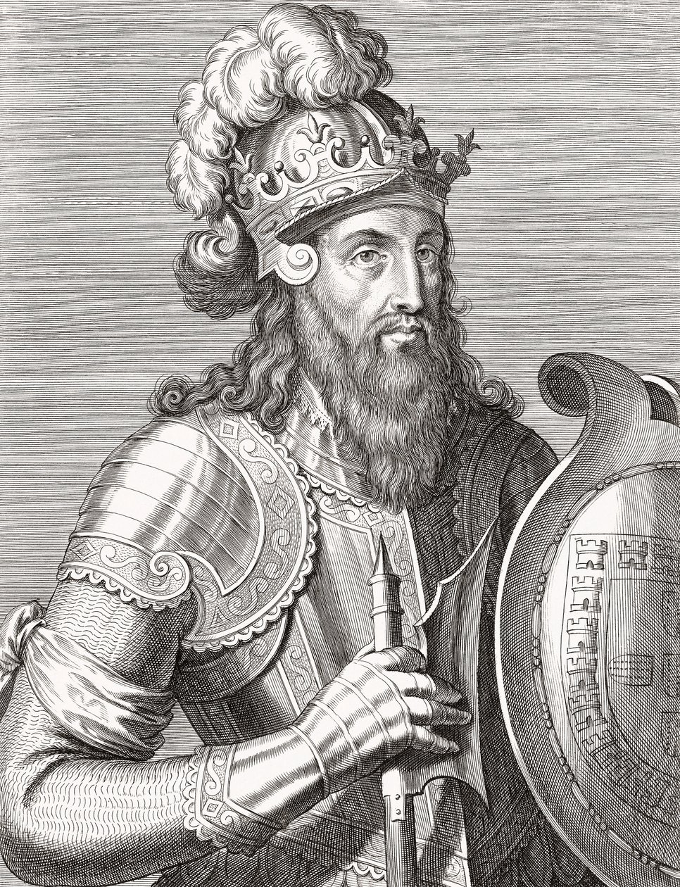 Kong Afonso III af Portugal. Portræt. af Unknown artist