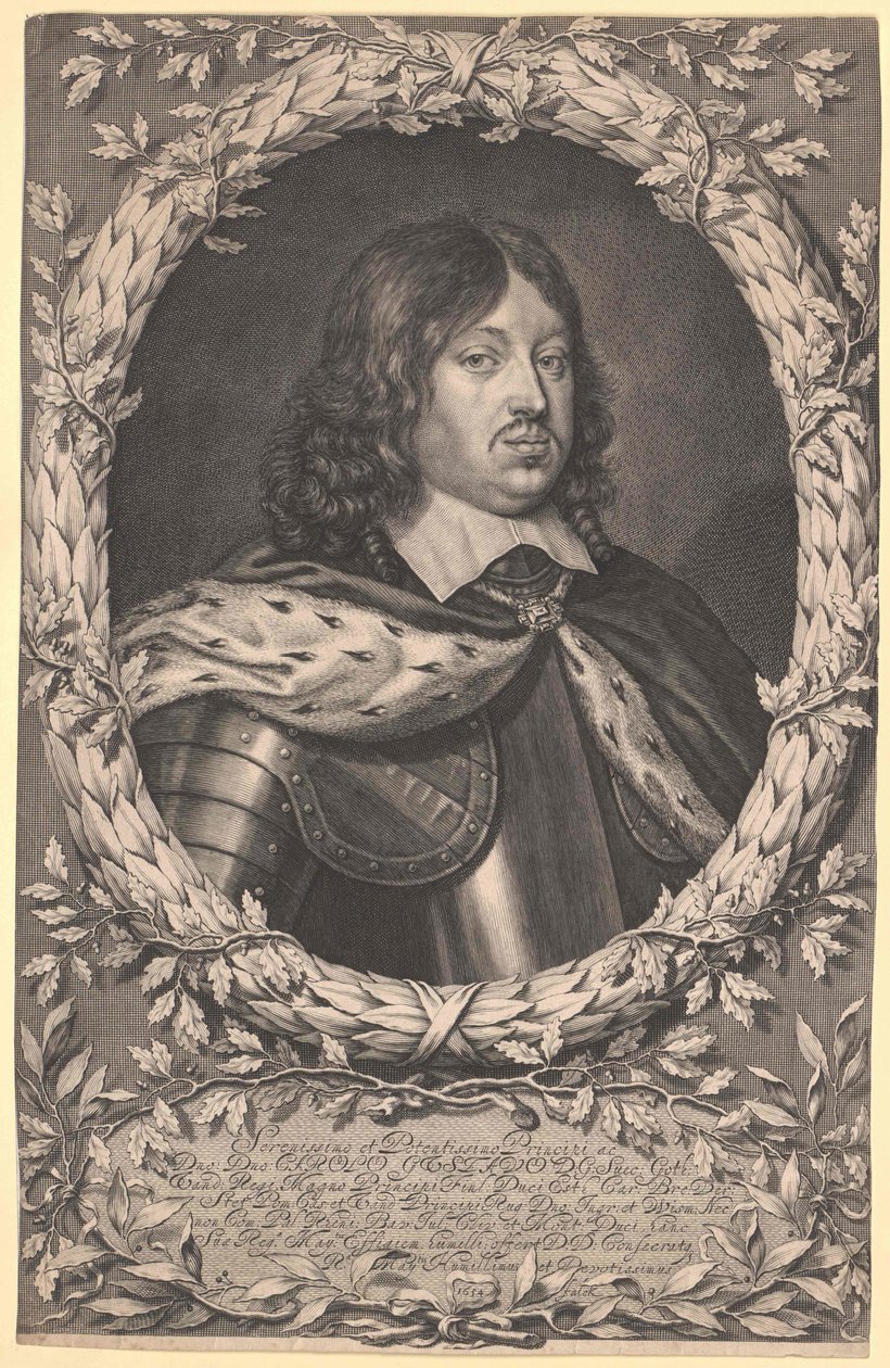 Sveriges konge Karl X. Gustav (print) af Unknown artist
