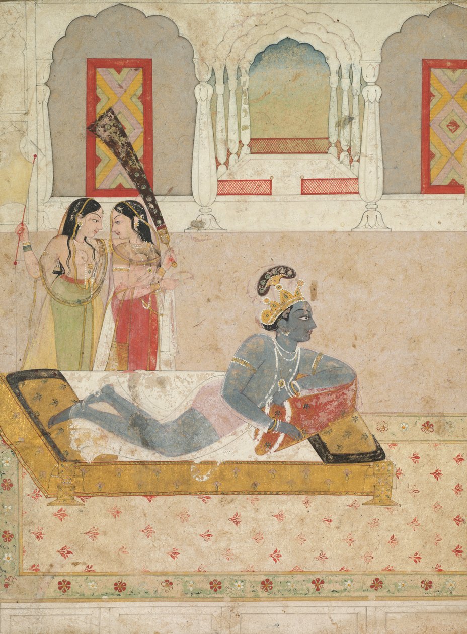 Krishna venter på Radha af Unknown artist