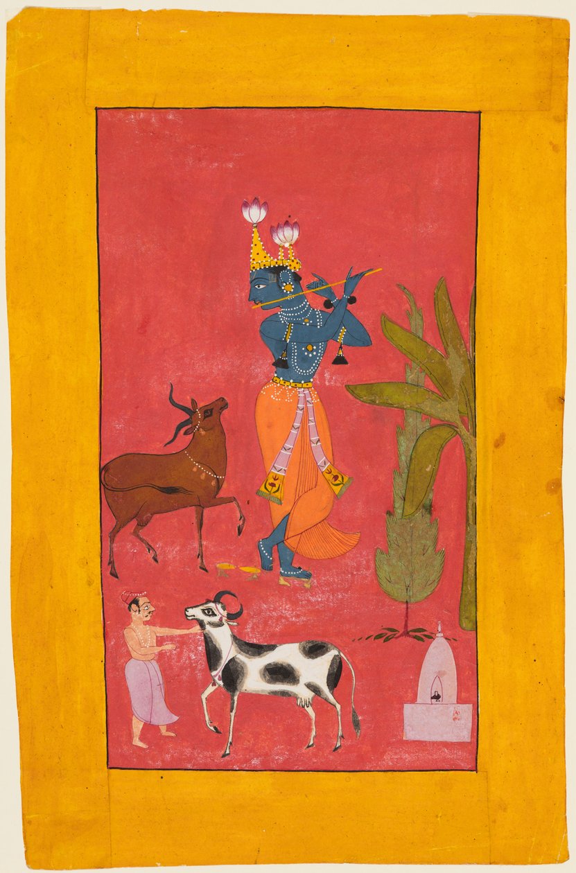 Krishna Fluting af Unknown artist