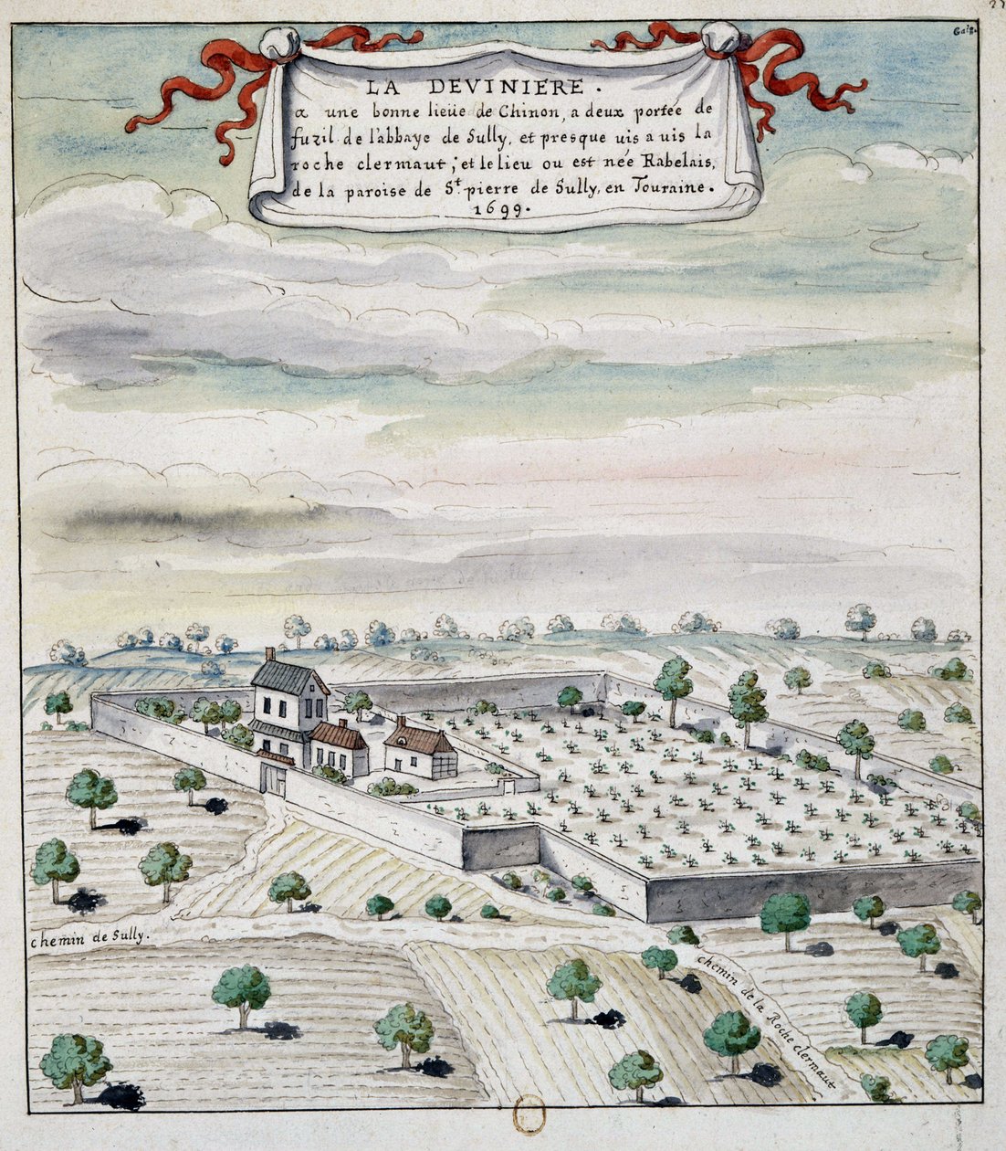 La Devinière (1699), fødested for Rabelais af Unknown artist