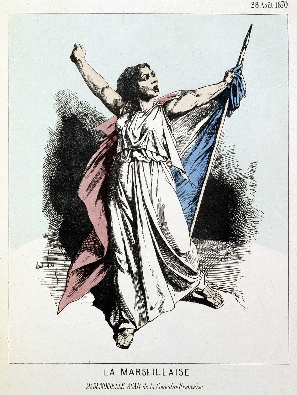 La Marseillaise: Frøken Agar fra den franske komedie af Unknown artist
