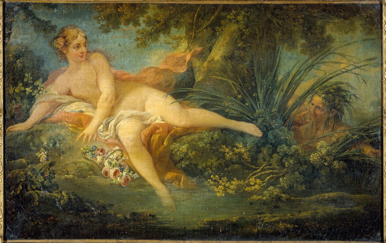 La Nymphe surprise, efter Boucher af Unknown artist