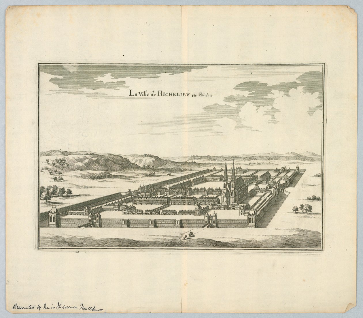 Byen Richelieu i Poictou af Unknown artist