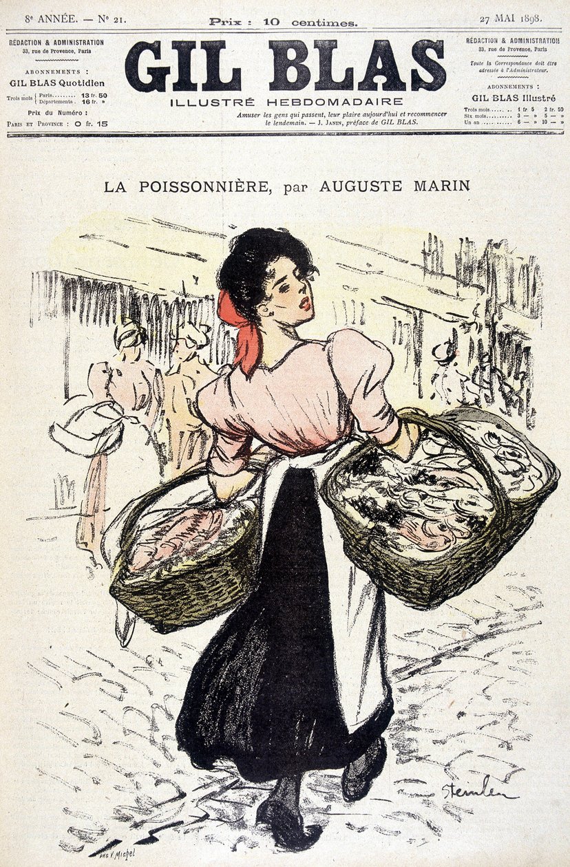 La fishonniere af Auguste Marin. I ""Gil Blas"", den 27.05.1898. af Unknown artist