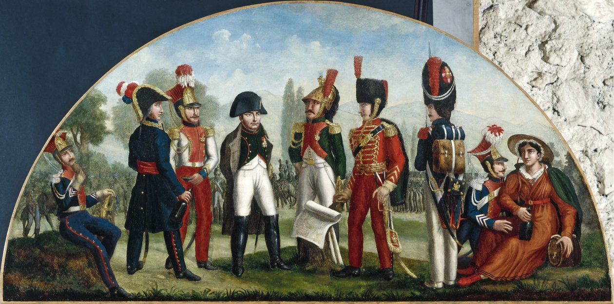 Kølvandet på Austerlitz. Vinhandlerskilt, mellem 1800 og 1815 (skilt) af Unknown artist