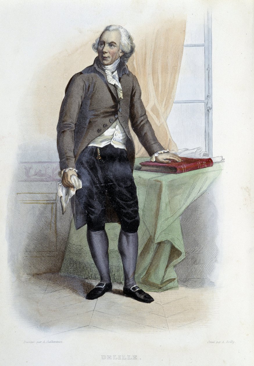 Fader Jacques Delille - i "Den franske Plutarch", red. Mennechet, Paris af Unknown artist