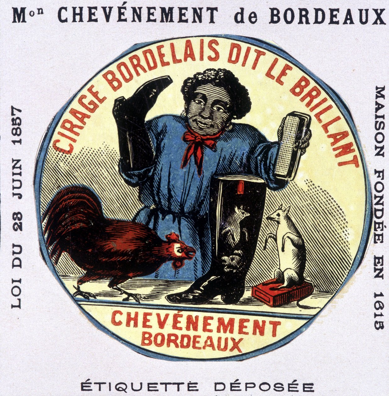 Etiket af ""Bordelais polish dit le Brillant: Chevènement de Bordeaux"". n.d. 19. århundrede af Unknown artist