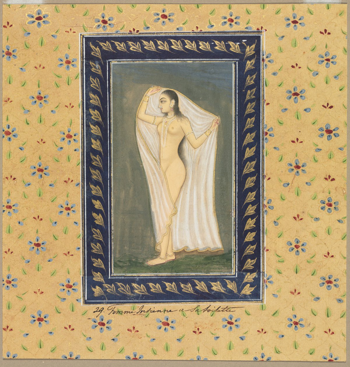 Dame efter et bad af Unknown artist