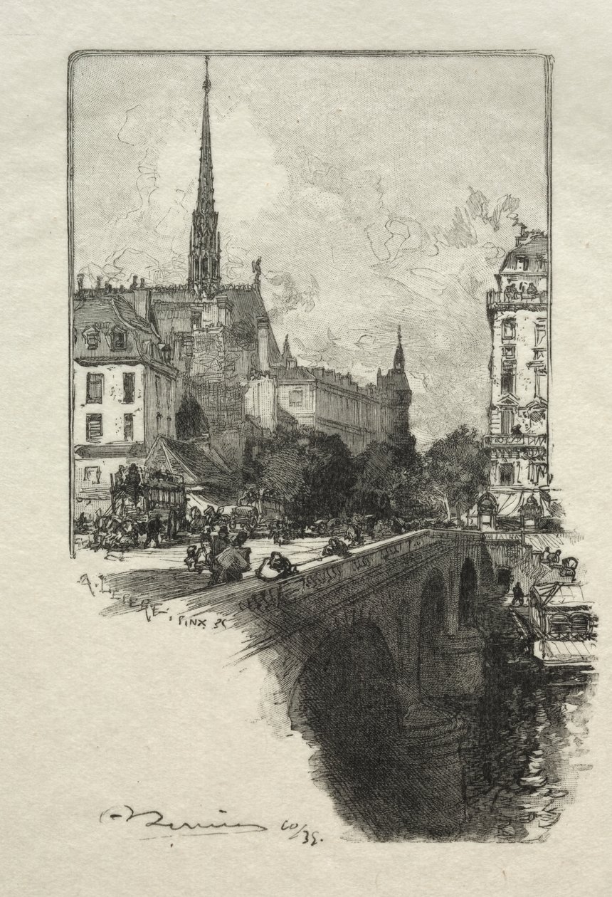 St. Michel-broen af Unknown artist
