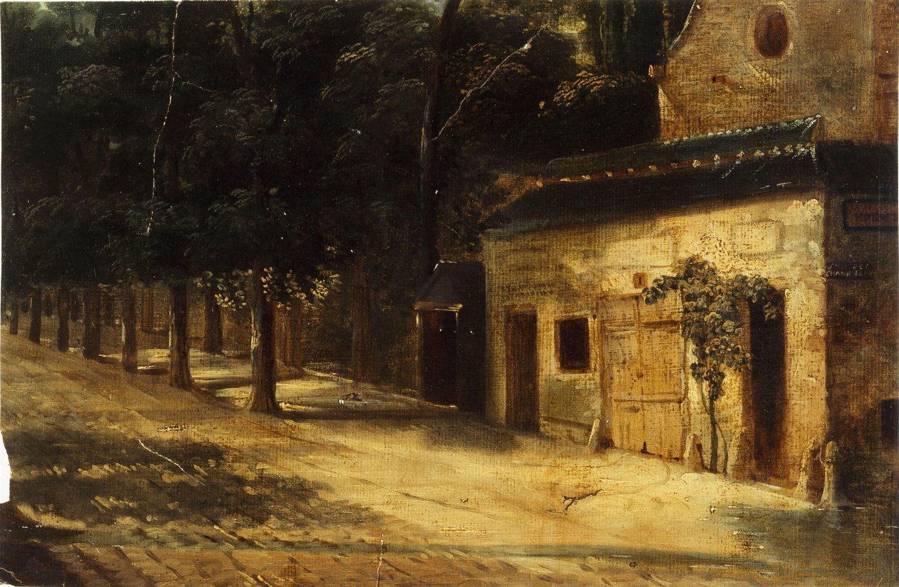Le coin de la rue du Faubourg-Saint-Honoré, det nuværende 8. arrondissement, mellem 1820 og 1840 (olie på lærred) af Unknown artist