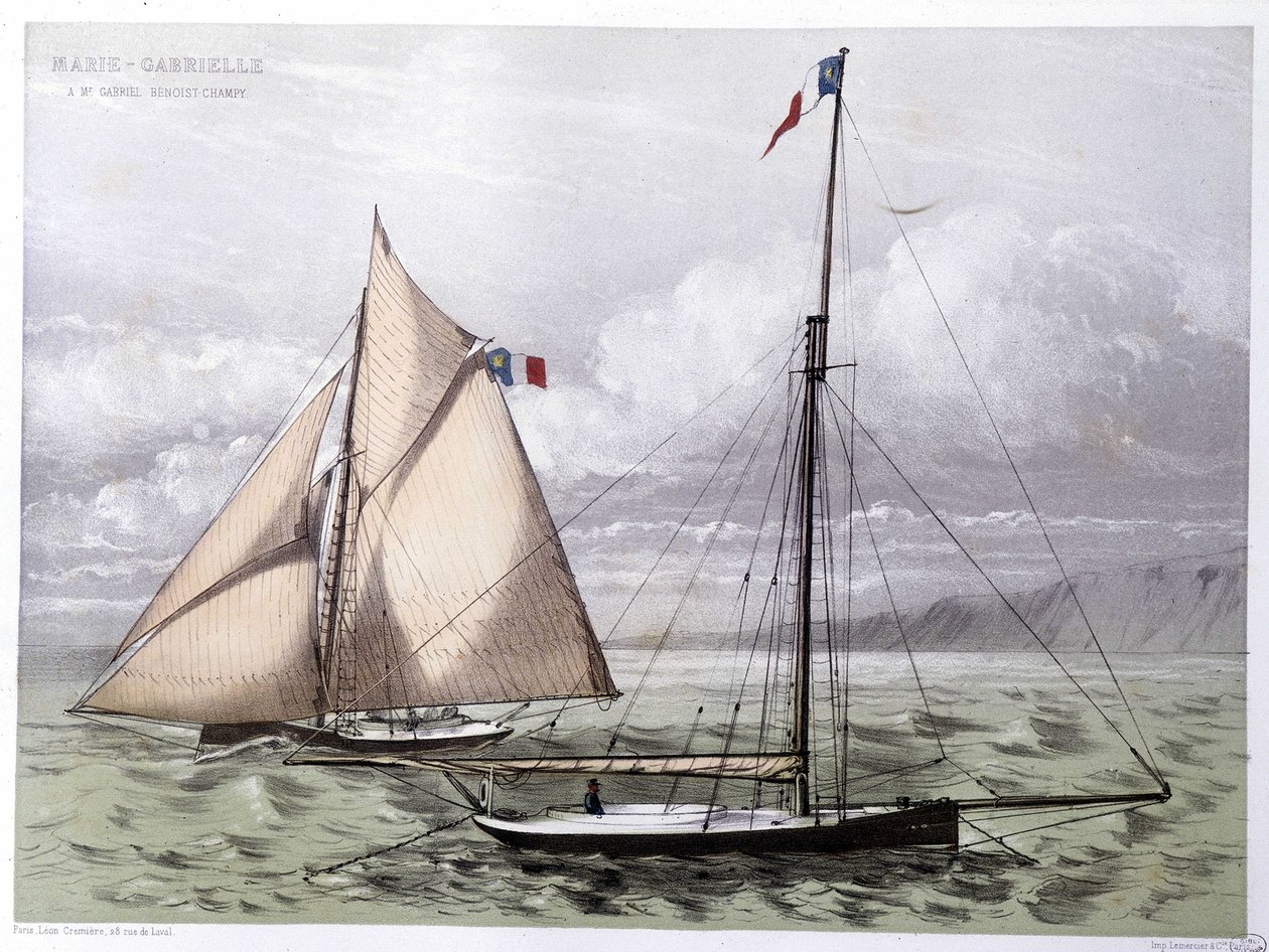 Yachten Marie Gabrielle - i "" Le Centaure""" af Unknown artist