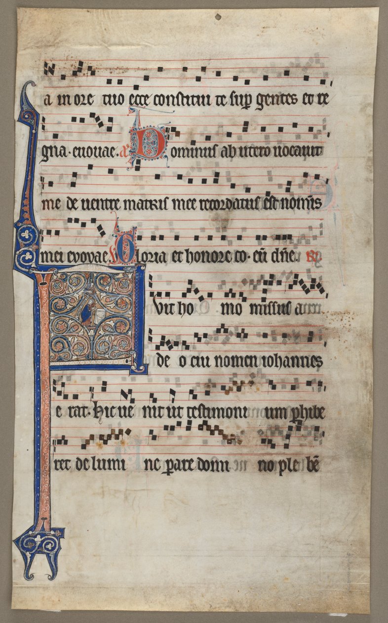 Blad fra en korbog: Bebudelse til Zaccharias af Unknown artist