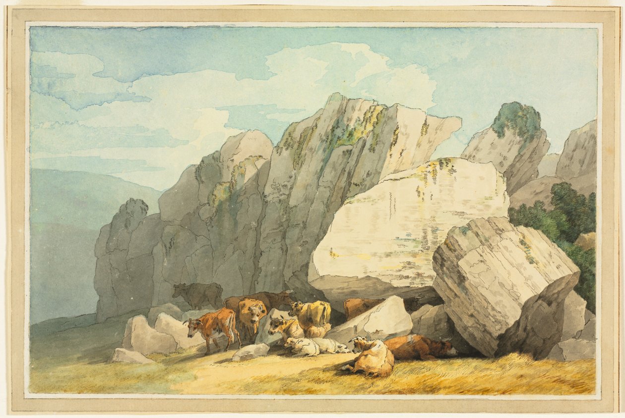 Leigh Tor Rocks ved Poundsgate, nær New Bridge on the Dart, Devon af Unknown artist