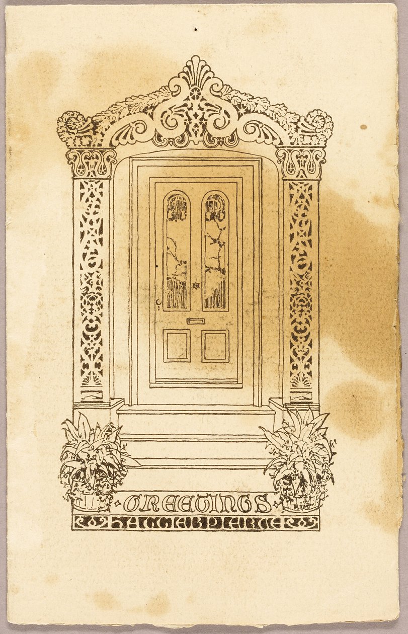 Bogtryk (som ledsager til Doorframe, 2008.554) af Unknown artist