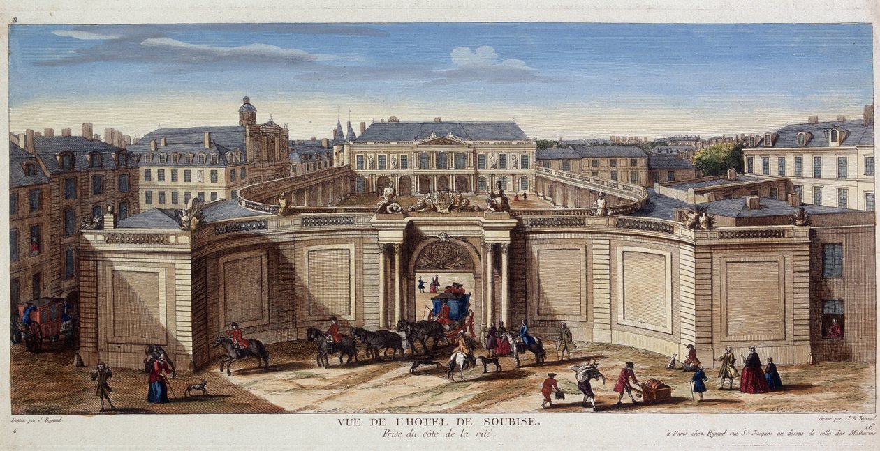 Hotel de Soubise - gravering af Unknown artist