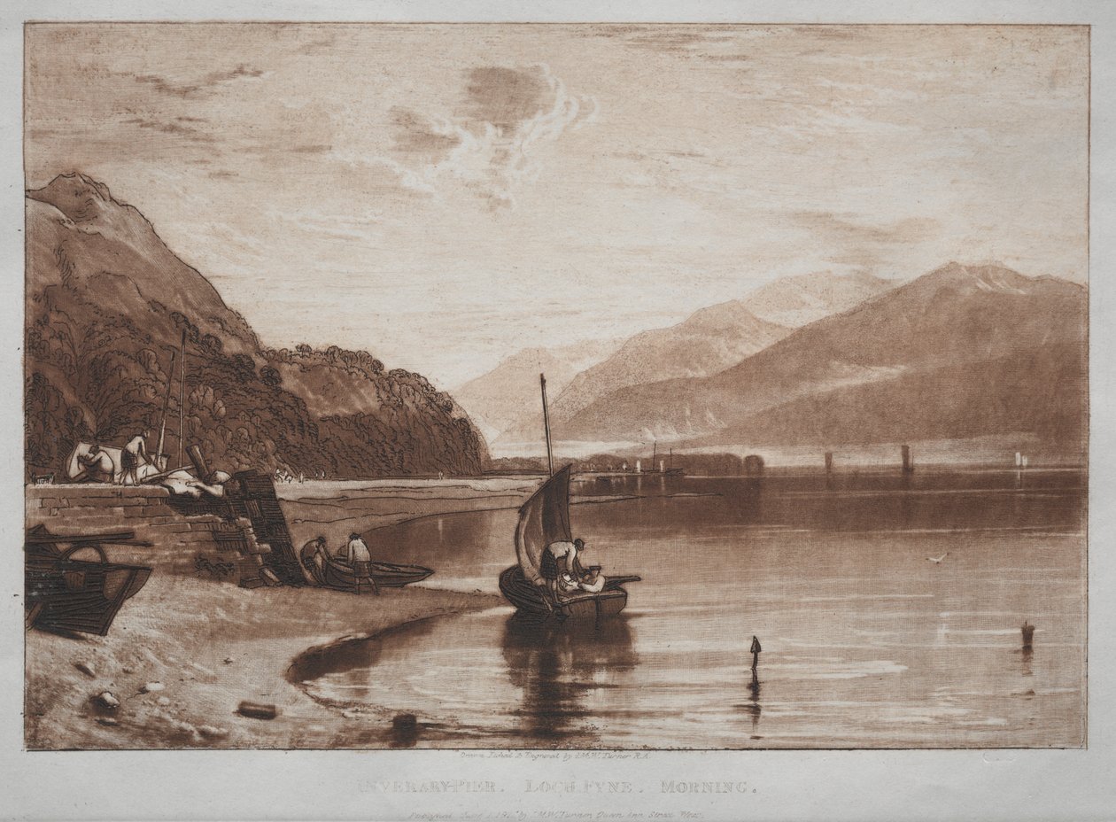 Liber Studiorum: Inverary Pier, Loch Fyne, Morning af Unknown artist