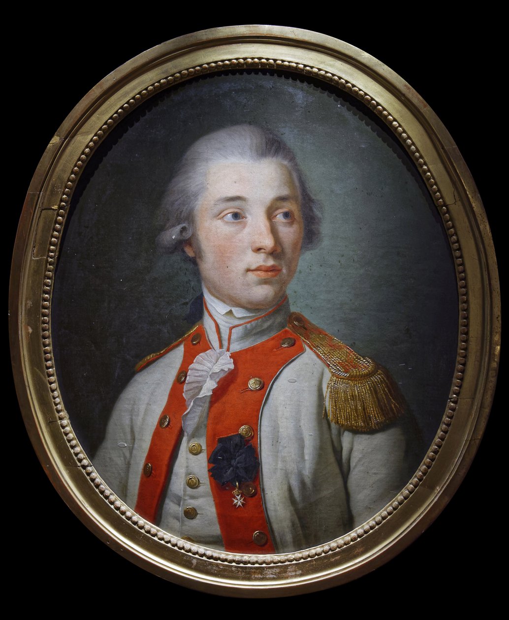 Løjtnant i Artois infanteriregiment, ca. 1780 (olie på lærred) af Unknown artist