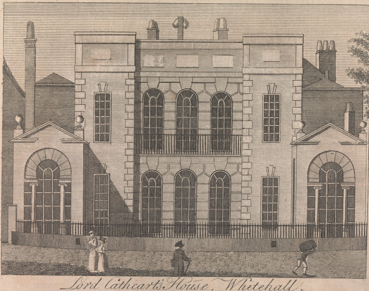 Lord Cathcarts hus, Whitehall; side 58 (bind 1) af Unknown artist