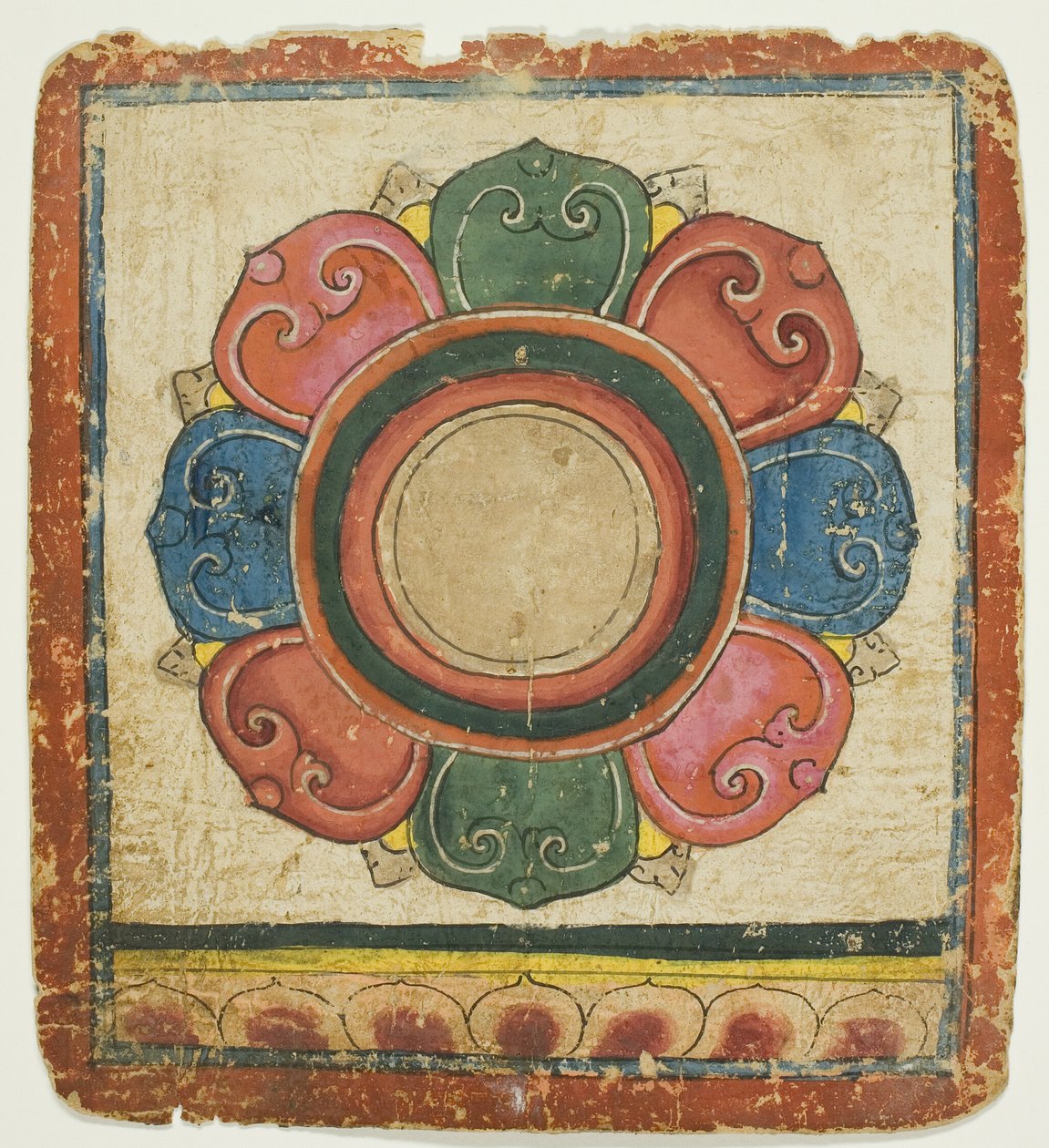 Lotus fra et sæt indvielseskort (Tsakali) af Unknown artist