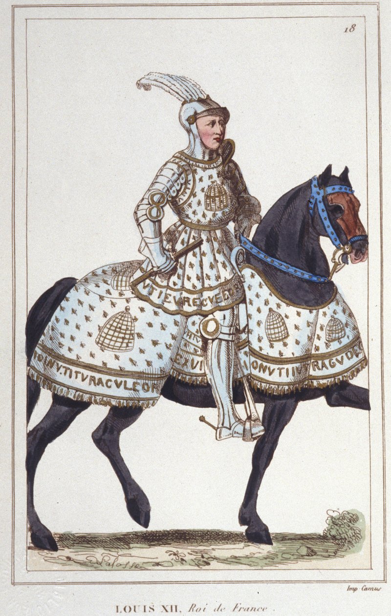 Ludvig XII (1462 -1515), konge af Frankrig, gravering af 1830 af Unknown artist