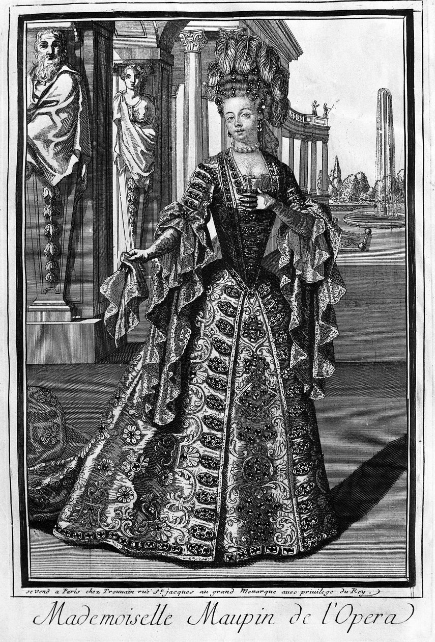 Mademoiselle Maupin (1670-1707), fransk sangerinde. af Unknown artist