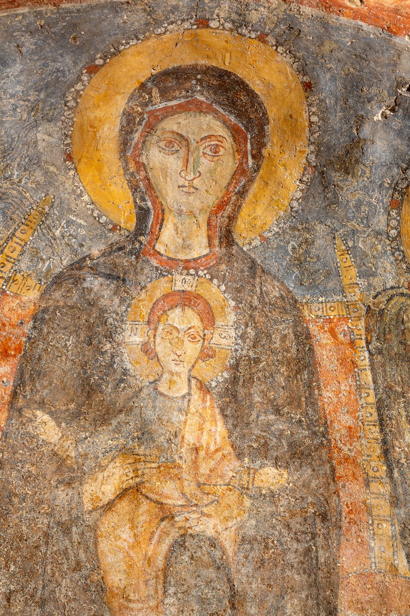 Madonna og barnet mellem ærkeenglene, detalje af Unknown artist