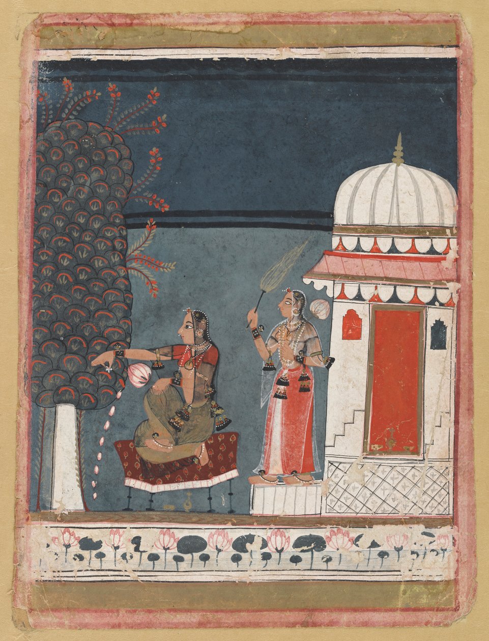 Malashri Ragini fra en Ragmala-serie af Unknown artist