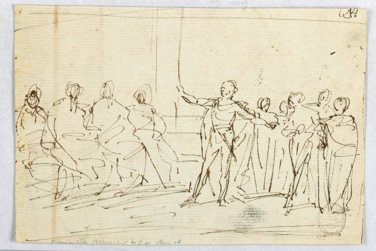 Mand holder tale af Unknown artist