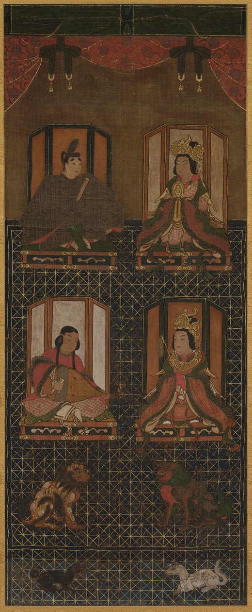 Mandala af de fire guddomme på Mt. Kōya af Unknown artist