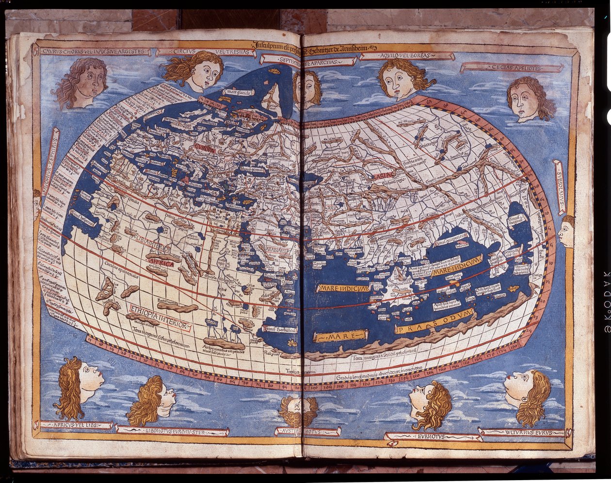 Kort over Ptolemæus udgivet i 1482. af Unknown artist