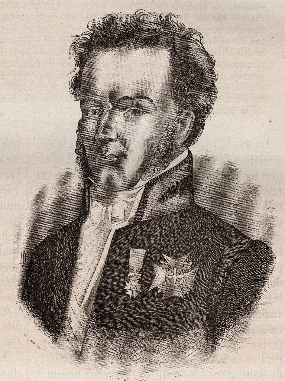 Martial de Guernon-Ranville (Guernon Ranville), fransk magistrat og politiker - 1787 -1866 af Unknown artist