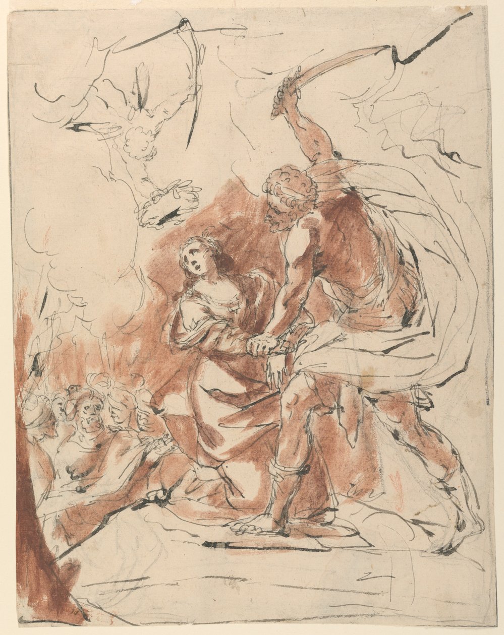 En kvindelig helgens martyrdød af Unknown artist