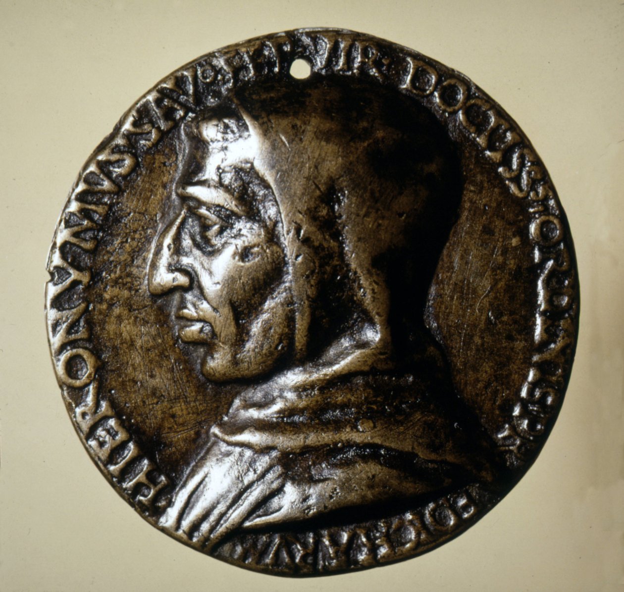 Medalje med billedet af Savonarola (Girolamo Savonarola) - 1500-tallet af Unknown artist