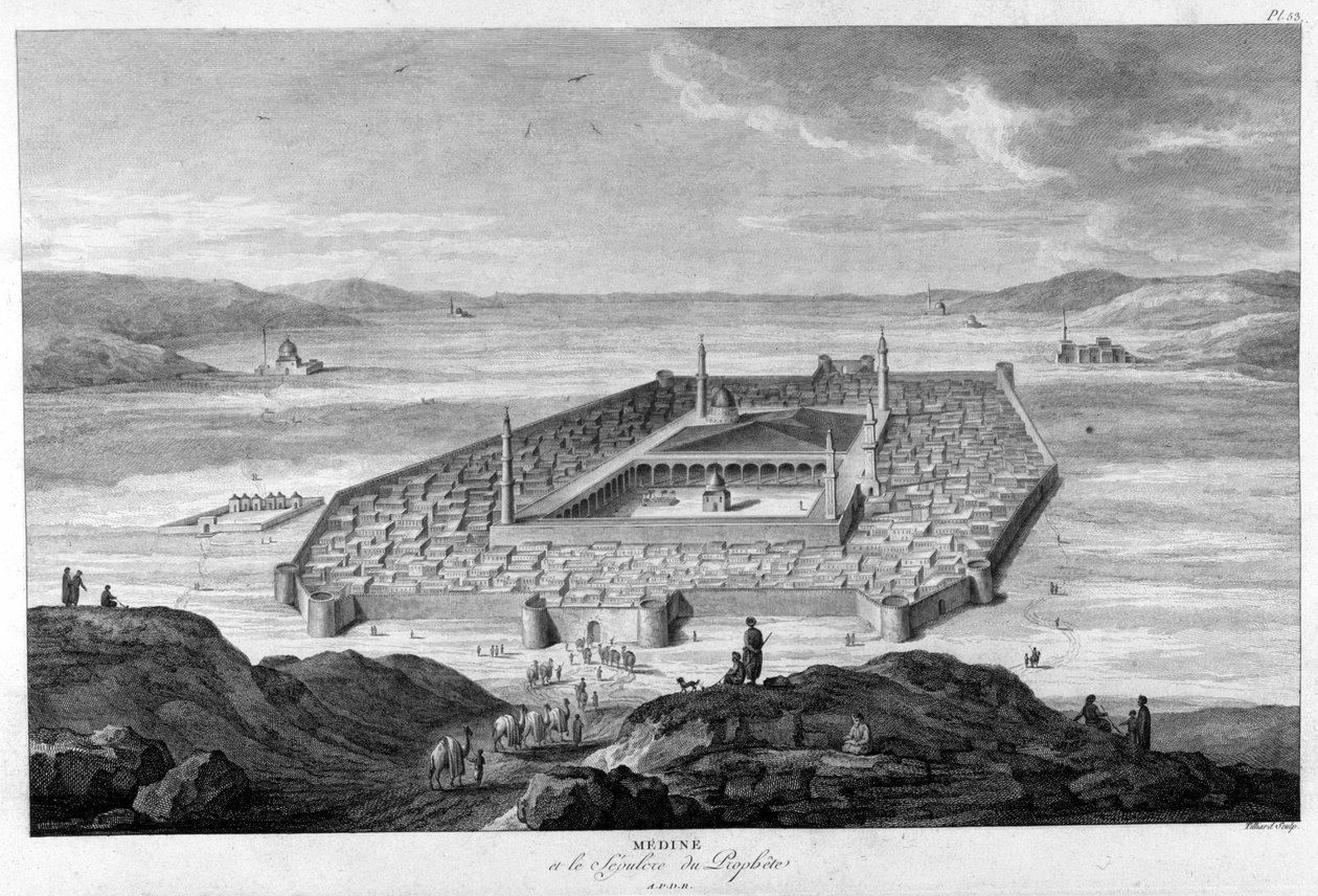 Medine og kaliffernes grav. af Unknown artist