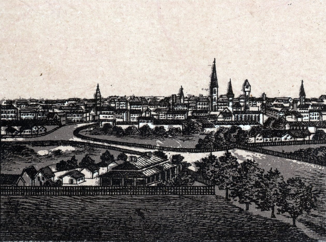 Melbourne, Australien; Generel visning. i "The World Illustrates 168 Views" Udateret (slutningen af det 19. århundrede) af Unknown artist