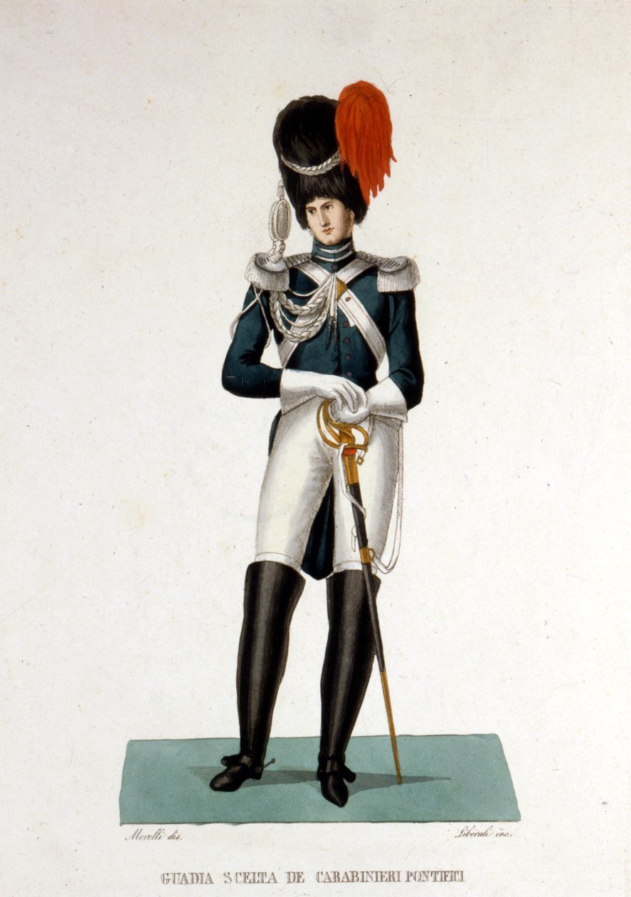 Medlem af det pavelige gendarmeri i Vatikanstaten. af Unknown artist