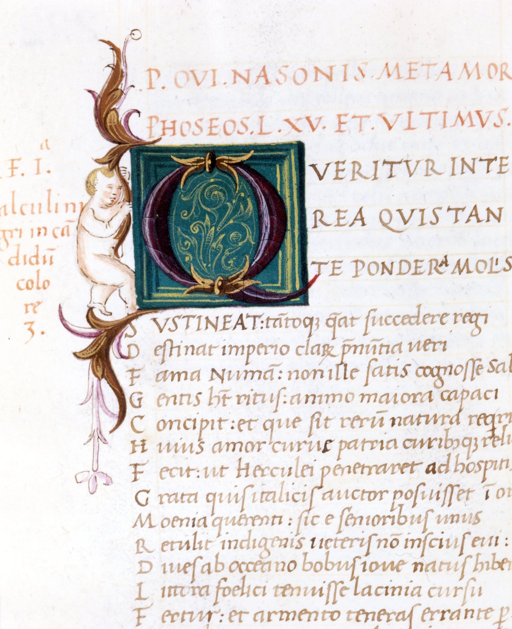 Metamorfoser af Ovide. 15. århundredes manuskript. Comunale biblioteca de Rimini af Unknown artist