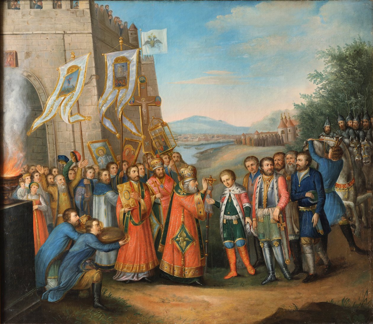 Michel Ier de Russie (1596-1645) - Mikhail Feodorovich bliver indkaldt til den russiske trone den 14. marts af Unknown artist