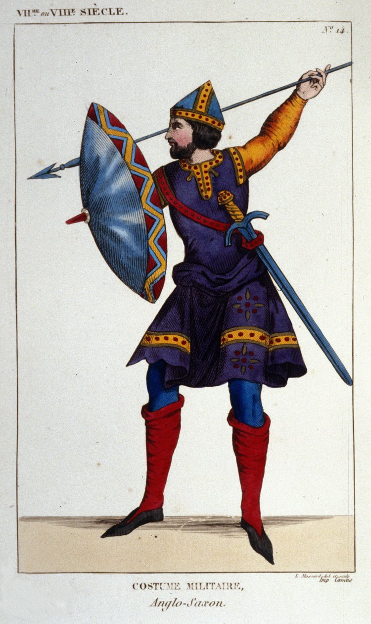Military costume of an Anglo warrior - Saxondani af Unknown artist