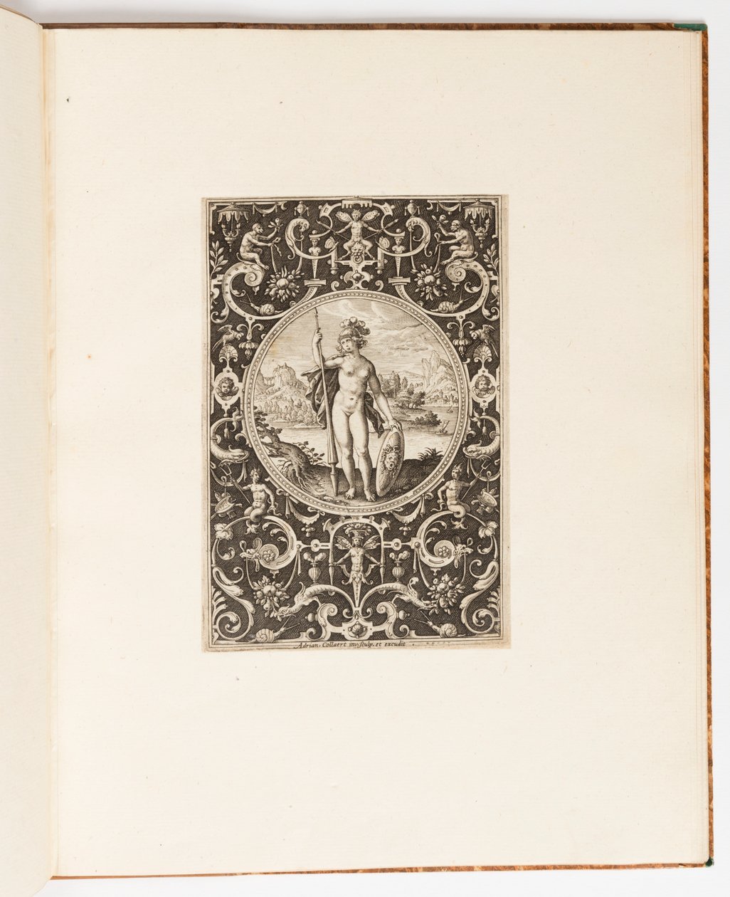 Minerva, tallerken fra en suite af 6 ornamentale designs med Judgment of Paris af Unknown artist