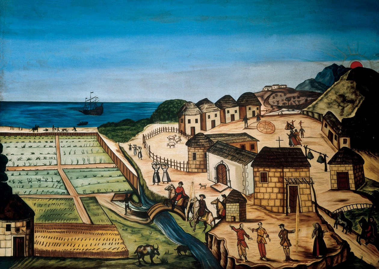 Mission San Jose del Cabo, vicekongeriget Mexico af Unknown artist